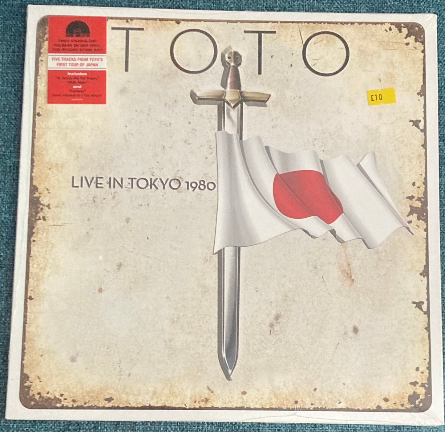 The front of 'Toto - Live in Tokyo 1980' on vinyl