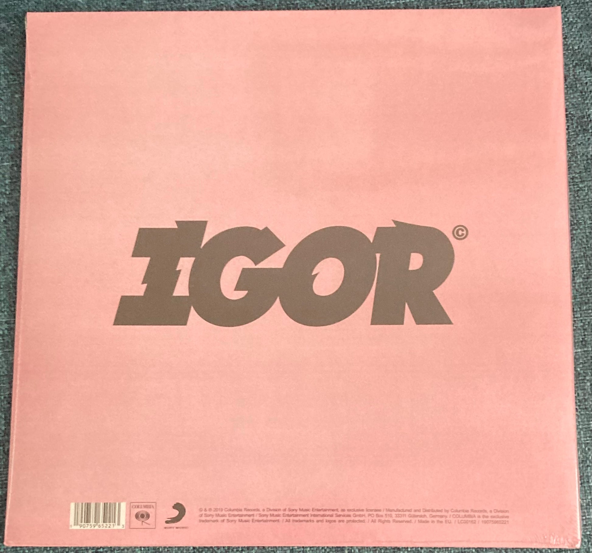 The back of 'Tyler the Creator - Igor' on vinyl