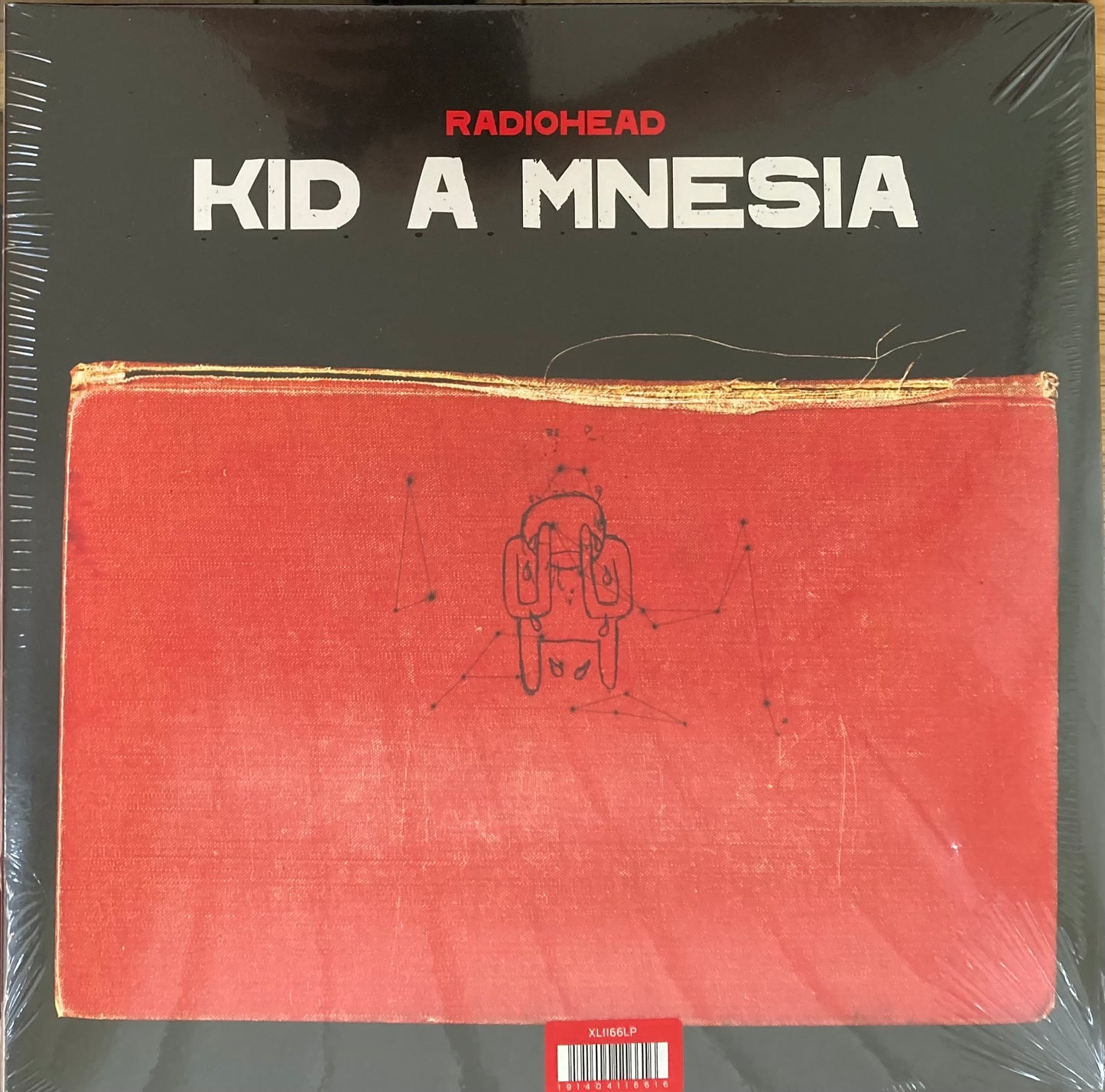 The back of ‘Radiohead Kid A Mnesia’ on vinyl