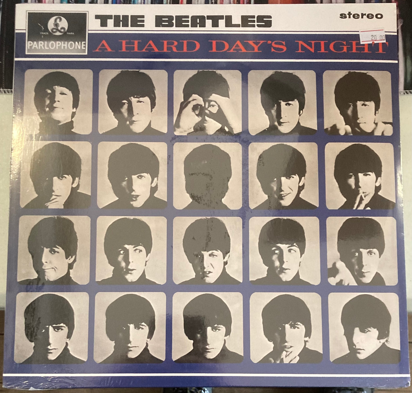 The front of 'The Beatles - A Hard Day's Night' on vinyl. It is brand new and sealed.