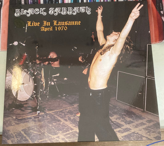 The front of 'Black Sabbath - Live in Lausanne April 1970' on vinyl. 