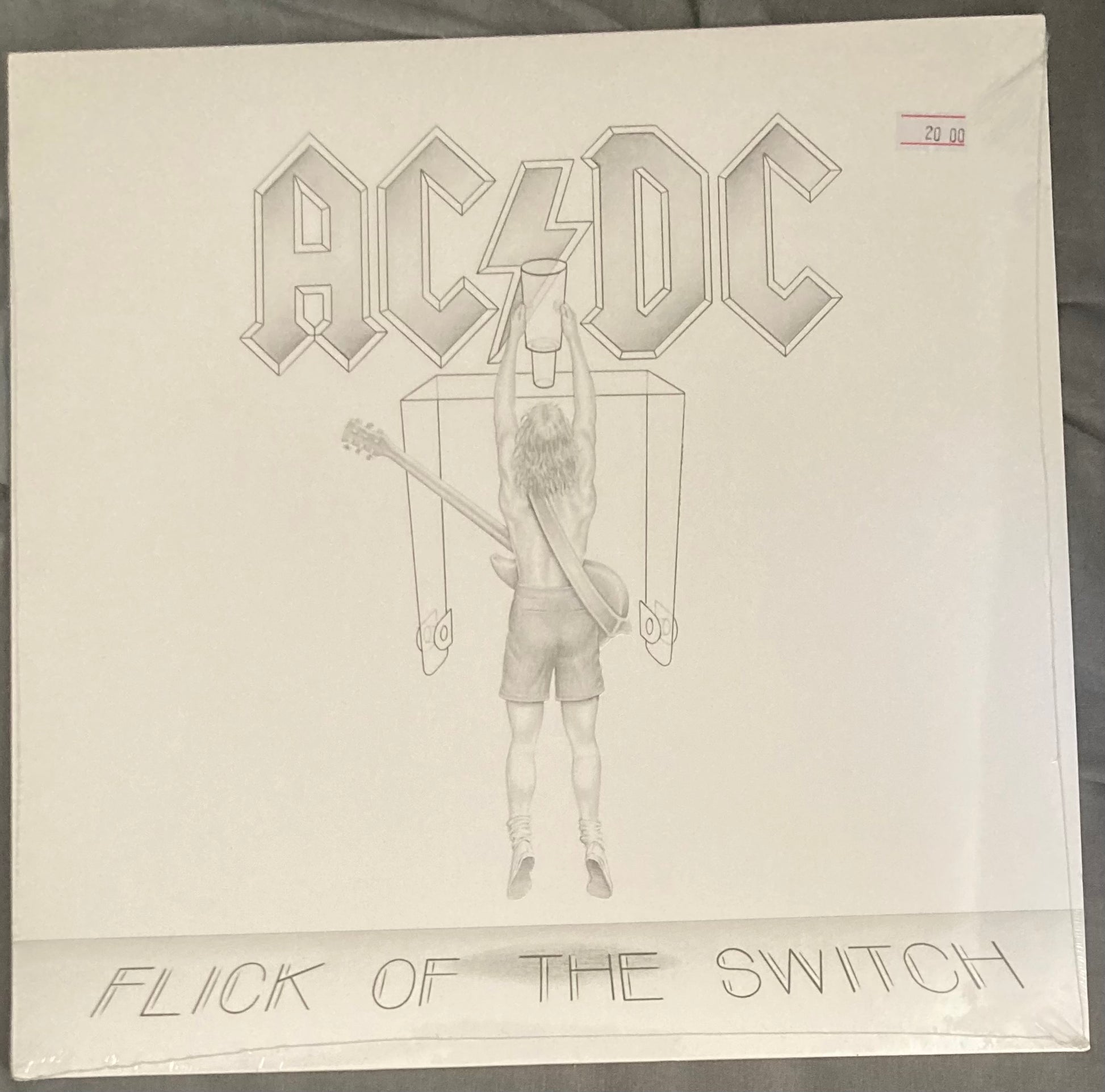 The front of 'AC/DC - Flick of the Switch' on vinyl