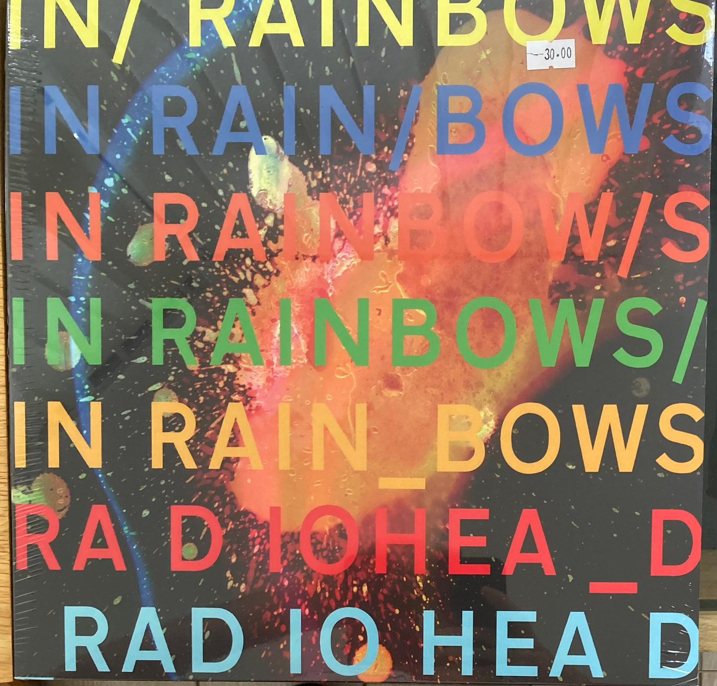 The front of ‘Radiohead In Rainbows’ on vinyl