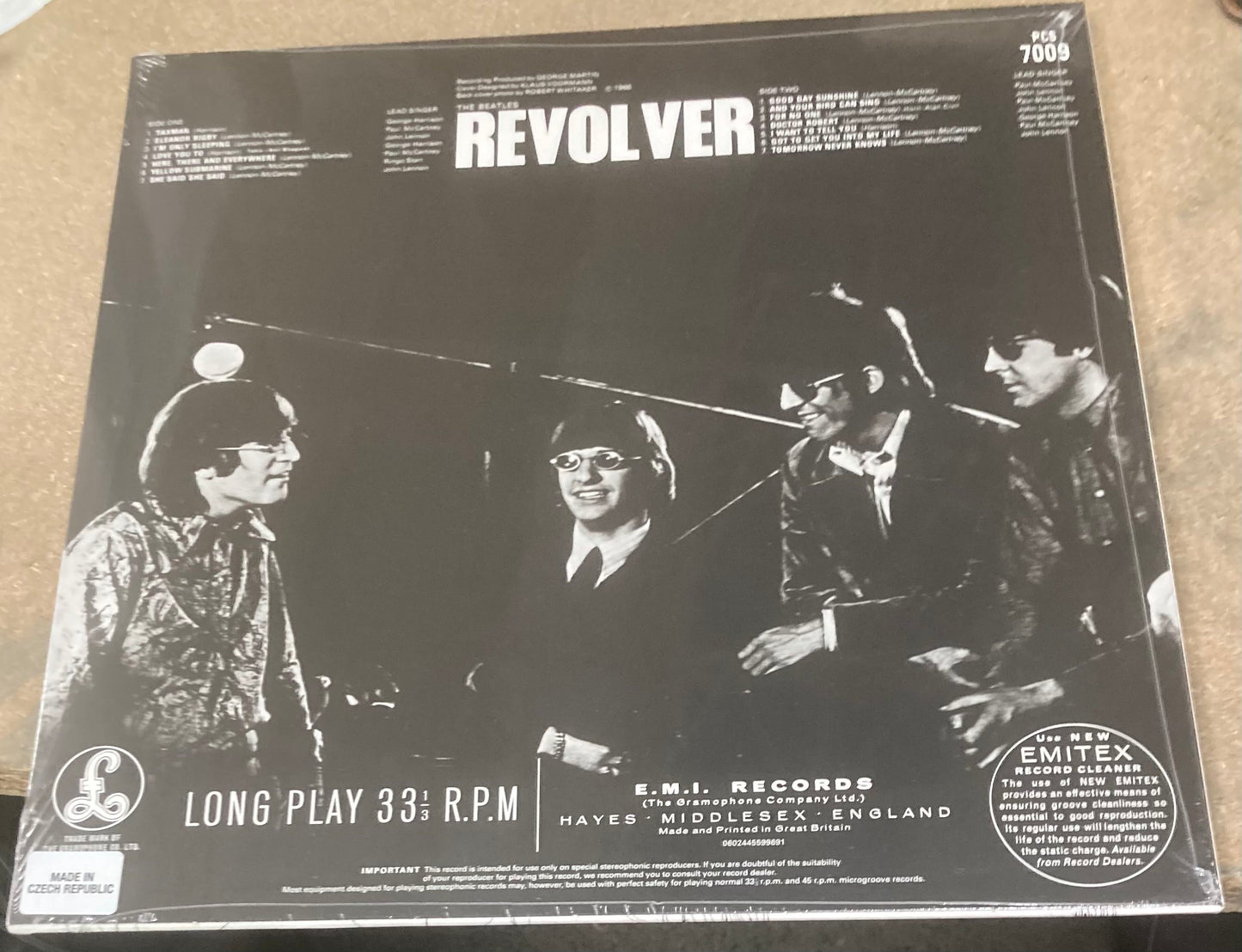 The back of ‘The Beatles - Revolver’ on vinyl