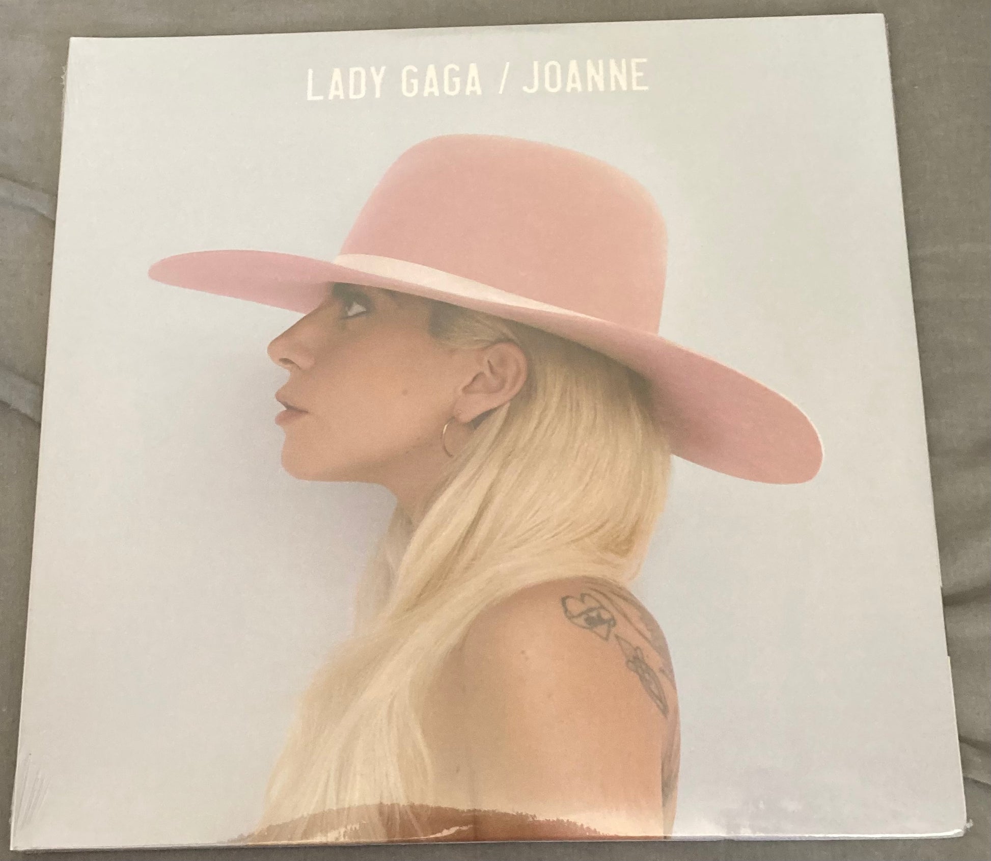 The front of of Lady Gage - Joanne on vinyl