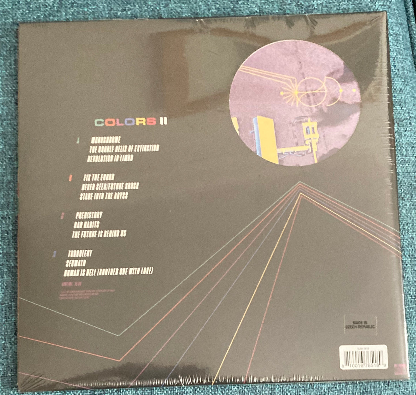 The back of 'Between the Buried and Me Colours II' on vinyl