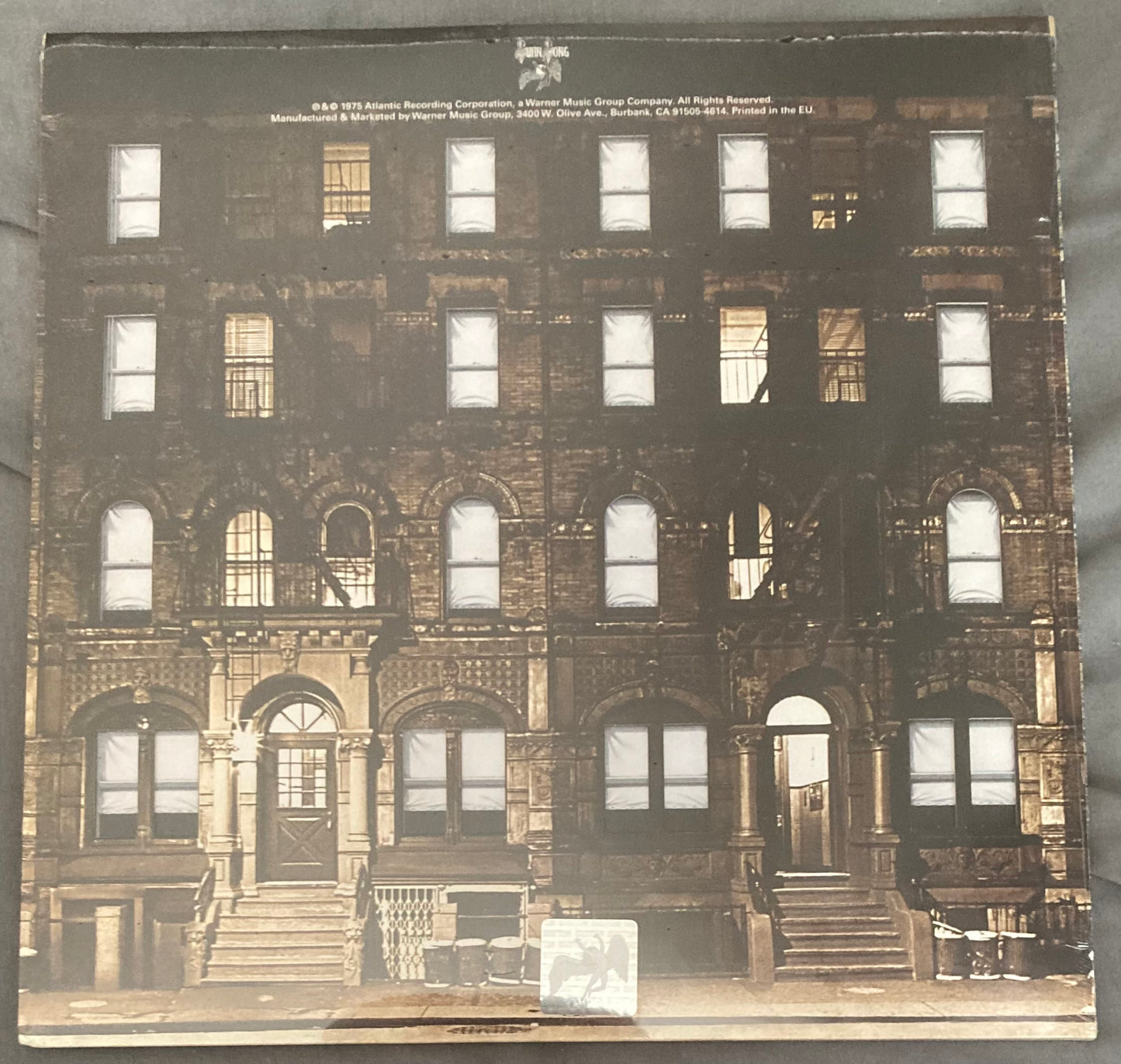 The back of 'Led Zeppelin - Physical Graffiti' on vinyl