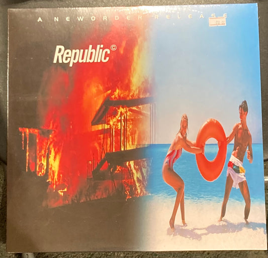 The front of 'New Order - Republic' on vinyl