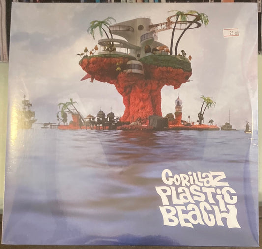 The front of 'Gorillaz - Plastic Beach' on vinyl
