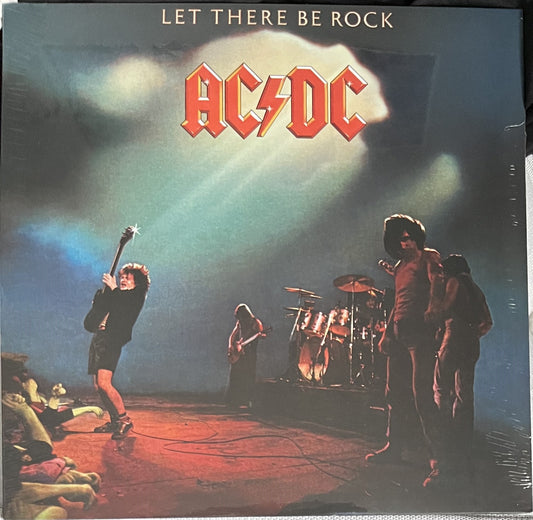 The front of 'AC/DC Let There Be Rock' on vinyl