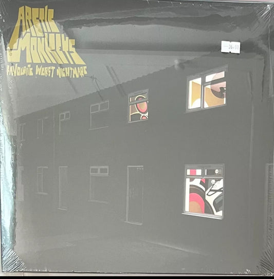 The front of 'Arctic Monkeys Favourite Worst Nightmare' on vinyl
