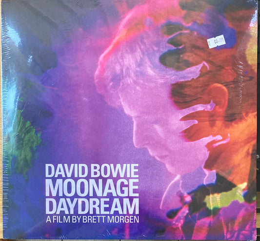 The front of 'David Bowie - Moonage Daydream' on vinyl