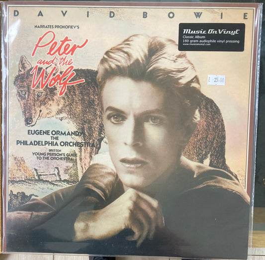 The front of David Bowie Peter and the Wolf on vinyl