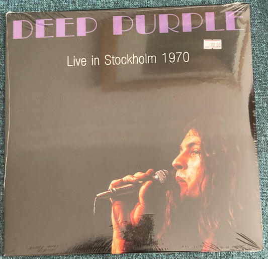 The front of 'Deep Purple Live in Stockholm 1970' on vinyl