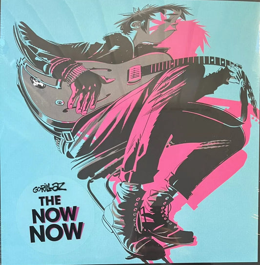 The front cover of 'Gorillaz - The Now Now' on vinyl. This album is sealed and unplayed.