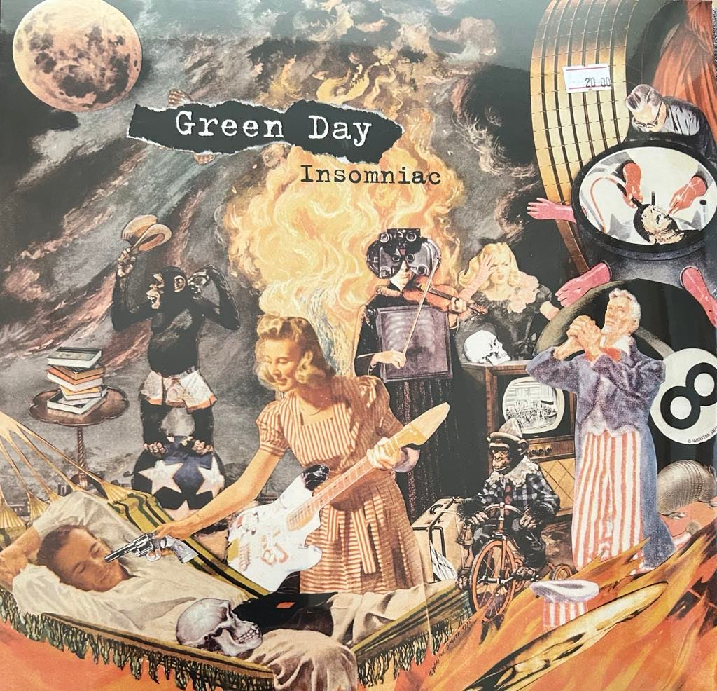 The front of 'Green Day Insomniac' on vinyl