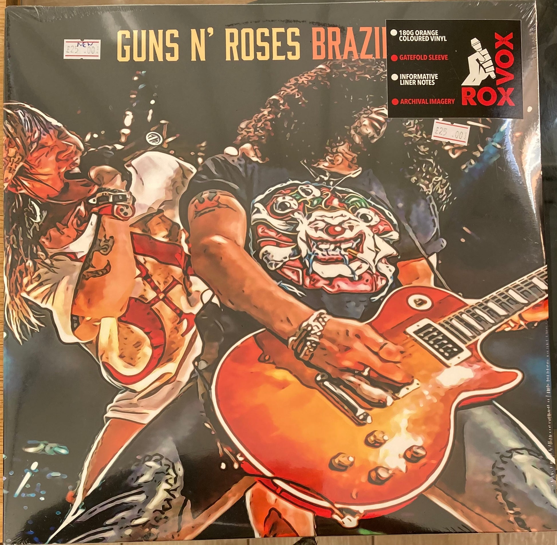The front of 'Guns N' Roses Brazil ‘91' on vinyl