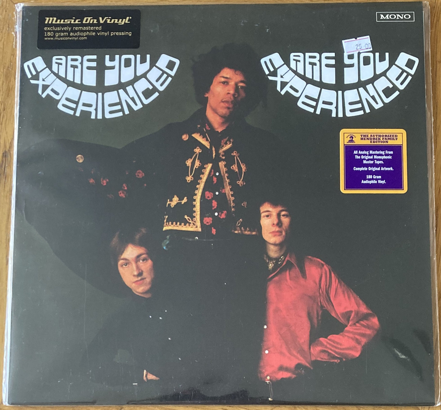 The front of 'Jimi Hendrix - Are You Experienced' on vinyl