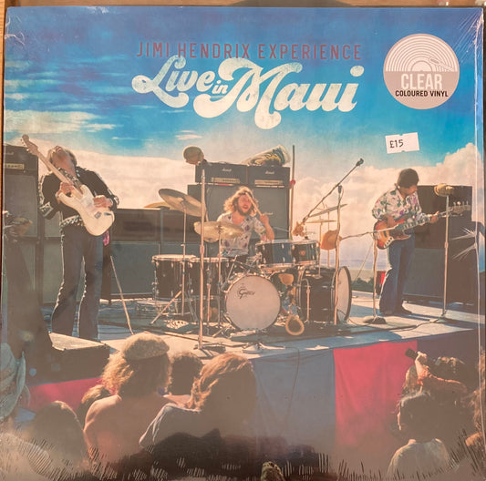 The front of 'Jimi Hendrix Experience live in Maui' on vinyl