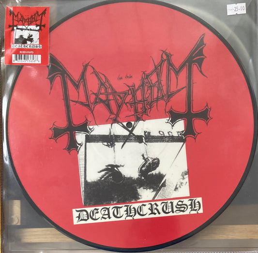 The front of 'Mayhem Deathcrush' on vinyl