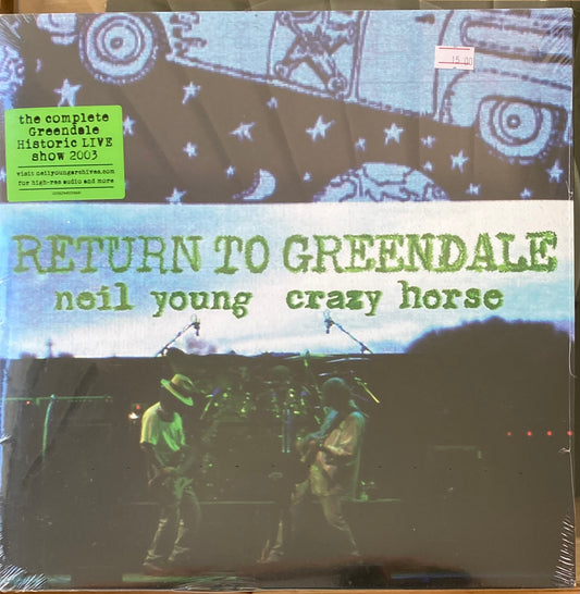 The front of 'Neil Young and Crazy Horse Return to Greendale' on vinyl
