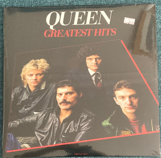 The front of 'Queen - Greatest Hits' on vinyl