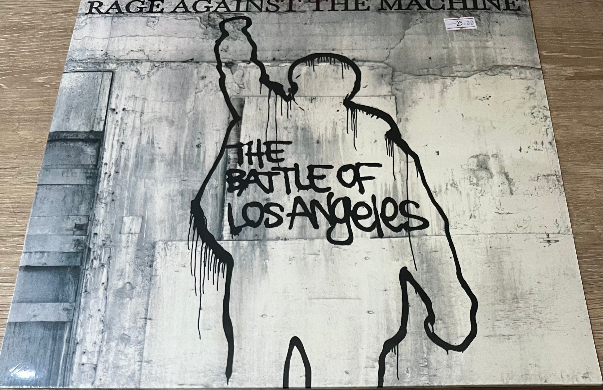 The front of 'Rage Against the Machine the Battle of Los Angeles' on vinyl