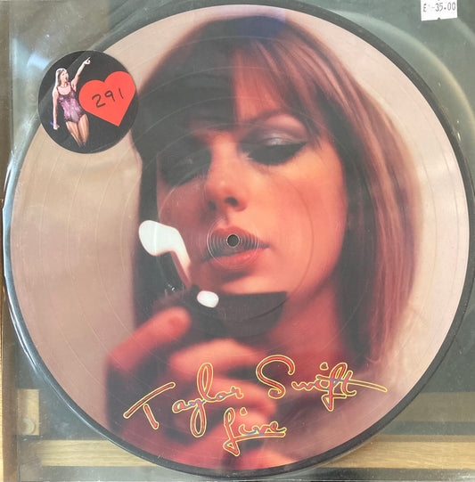 The front of the Taylor Swift live Picture disc on vinyl