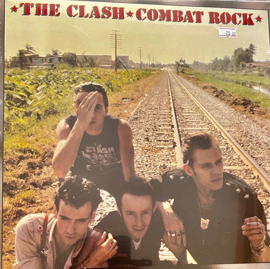 The front of 'The Clash - Combat Rock' on vinyl