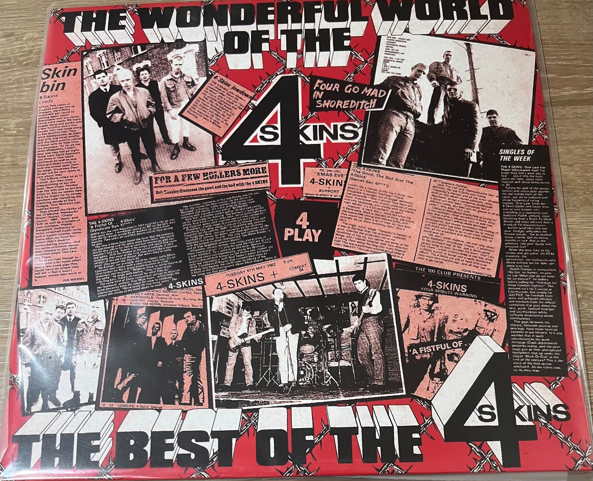 The back of 'The Wonderful World of the 4-Skins' on vinyl