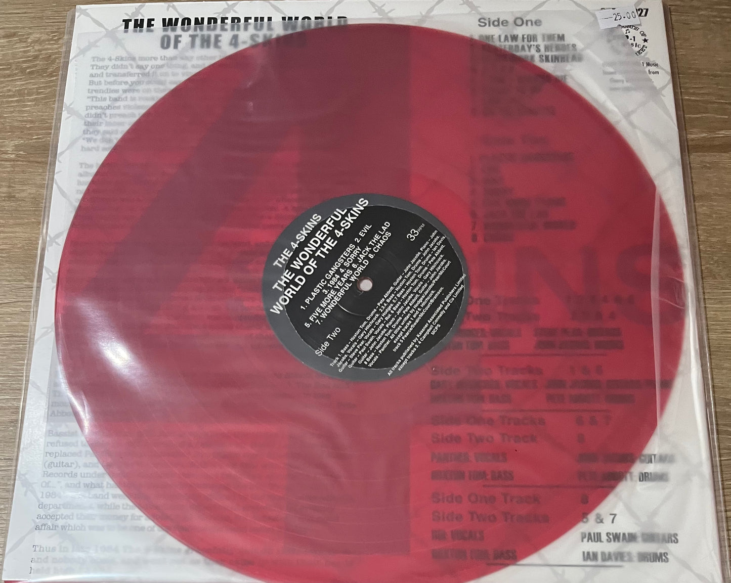 The front of 'The Wonderful World of the 4-Skins' on vinyl