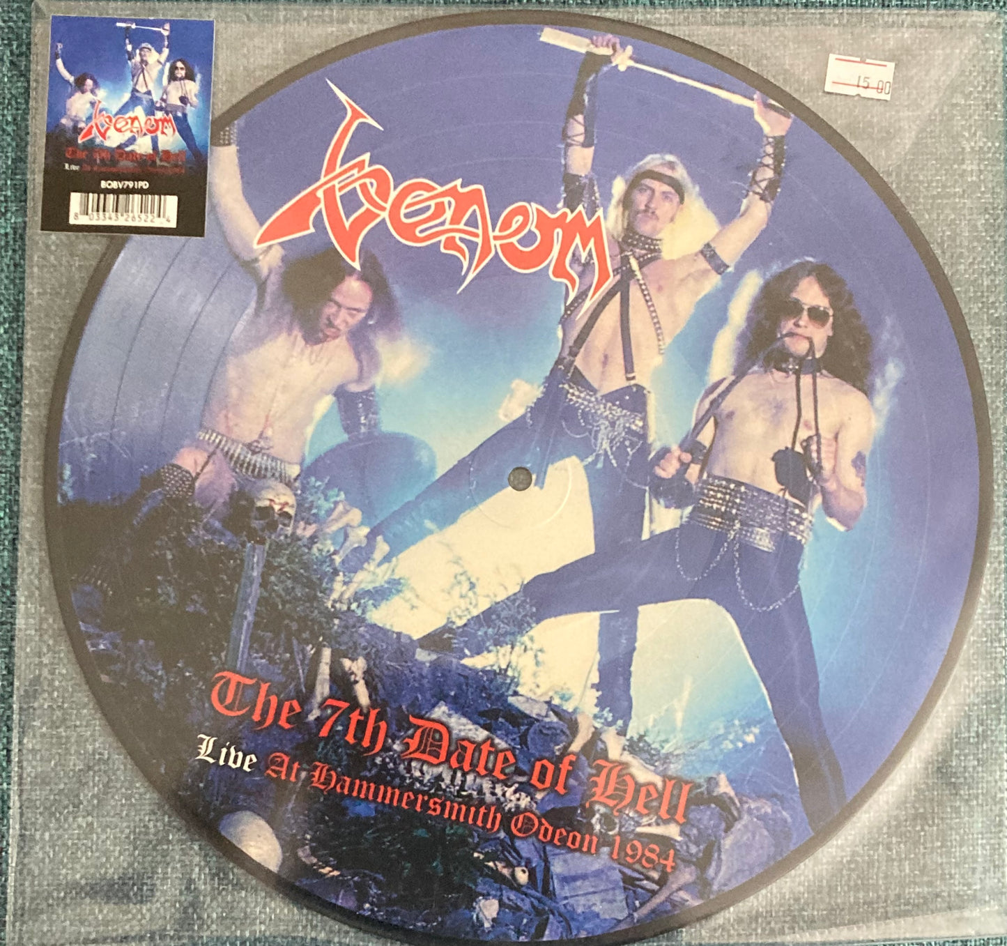 The front of 'Venom - The Seventh Date of Hell' on vinyl