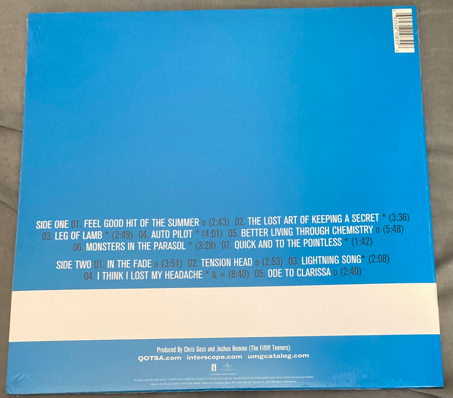 The Front of 'Queens of the Stone Age - Rated R' on vinyl