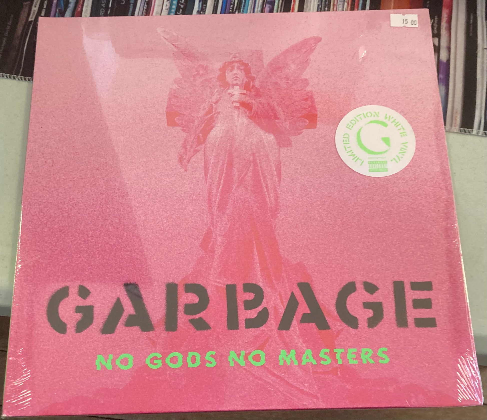 The front of 'Garbage - No Gods, No Masters' on vinyl