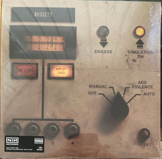 The front of ‘Nine Inch Nails - Add Violence’ on vinyl