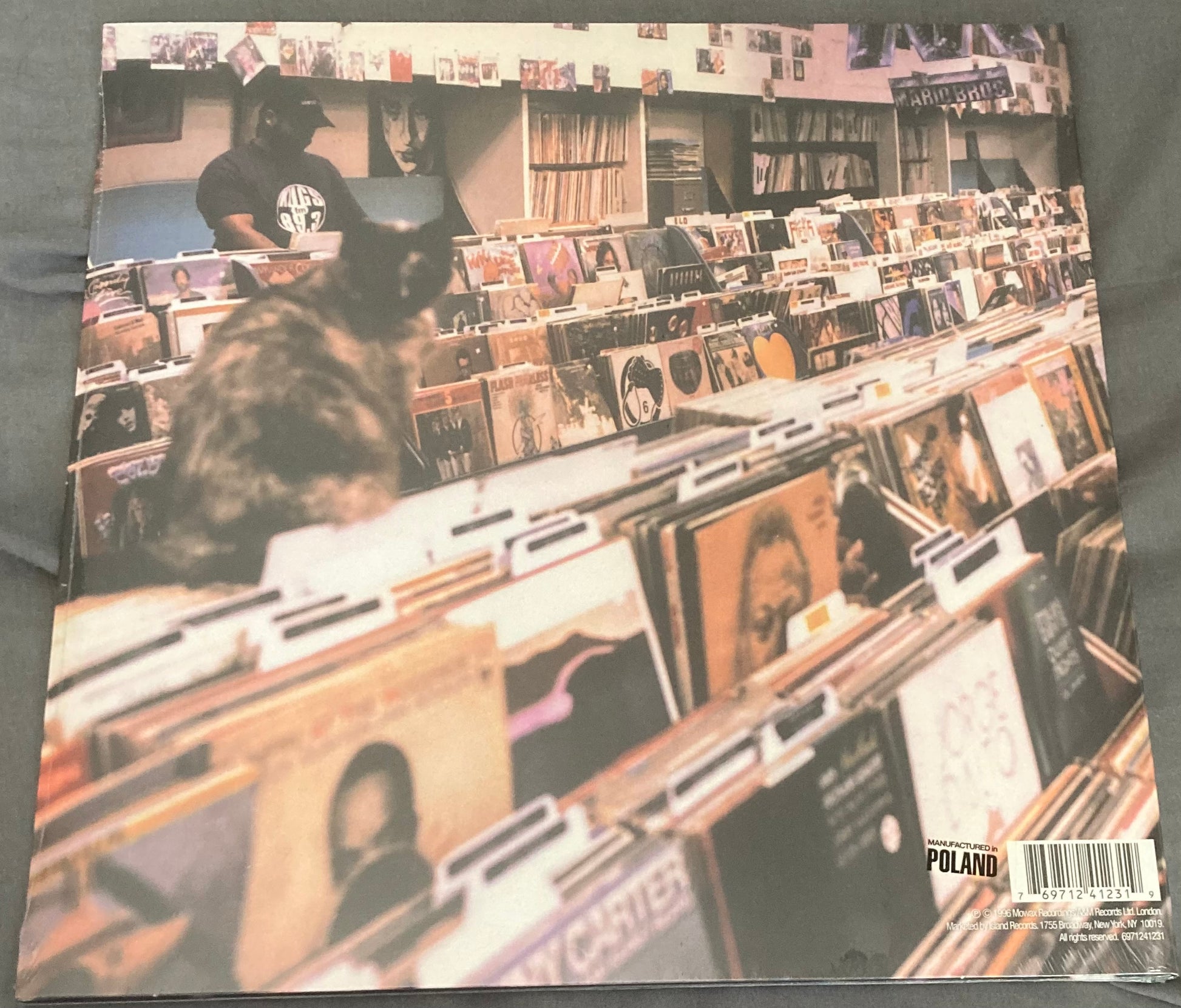 The back of DJ Shadow - ...Endtroducing on vinyl