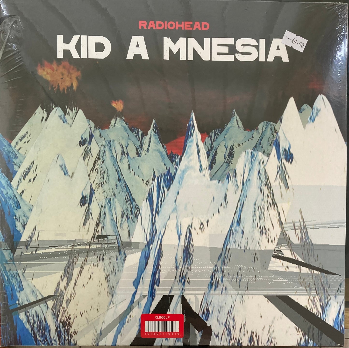 The front of ‘Radiohead Kid A Mnesia’ on vinyl