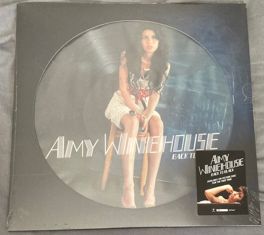 The front of 'Amy Winehouse - Back to Black' on vinyl
