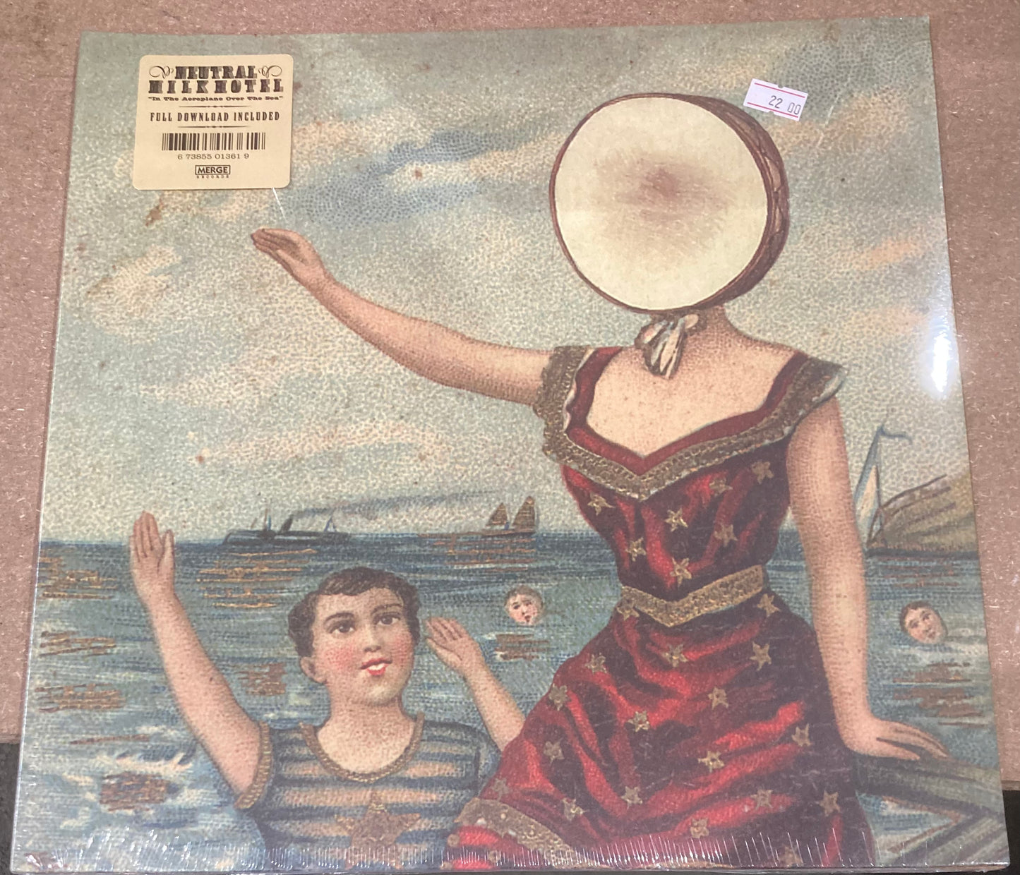 The front of 'Neutral Milk Hotel - In the Aeroplane Over the Sea' on vinyl