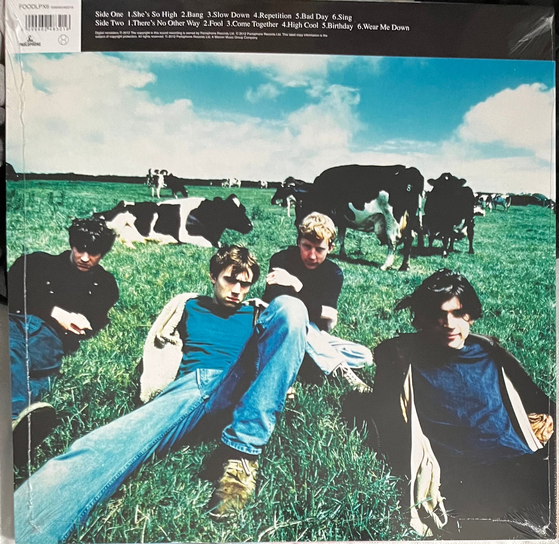The back of ‘Blur - Leisure’ on vinyl