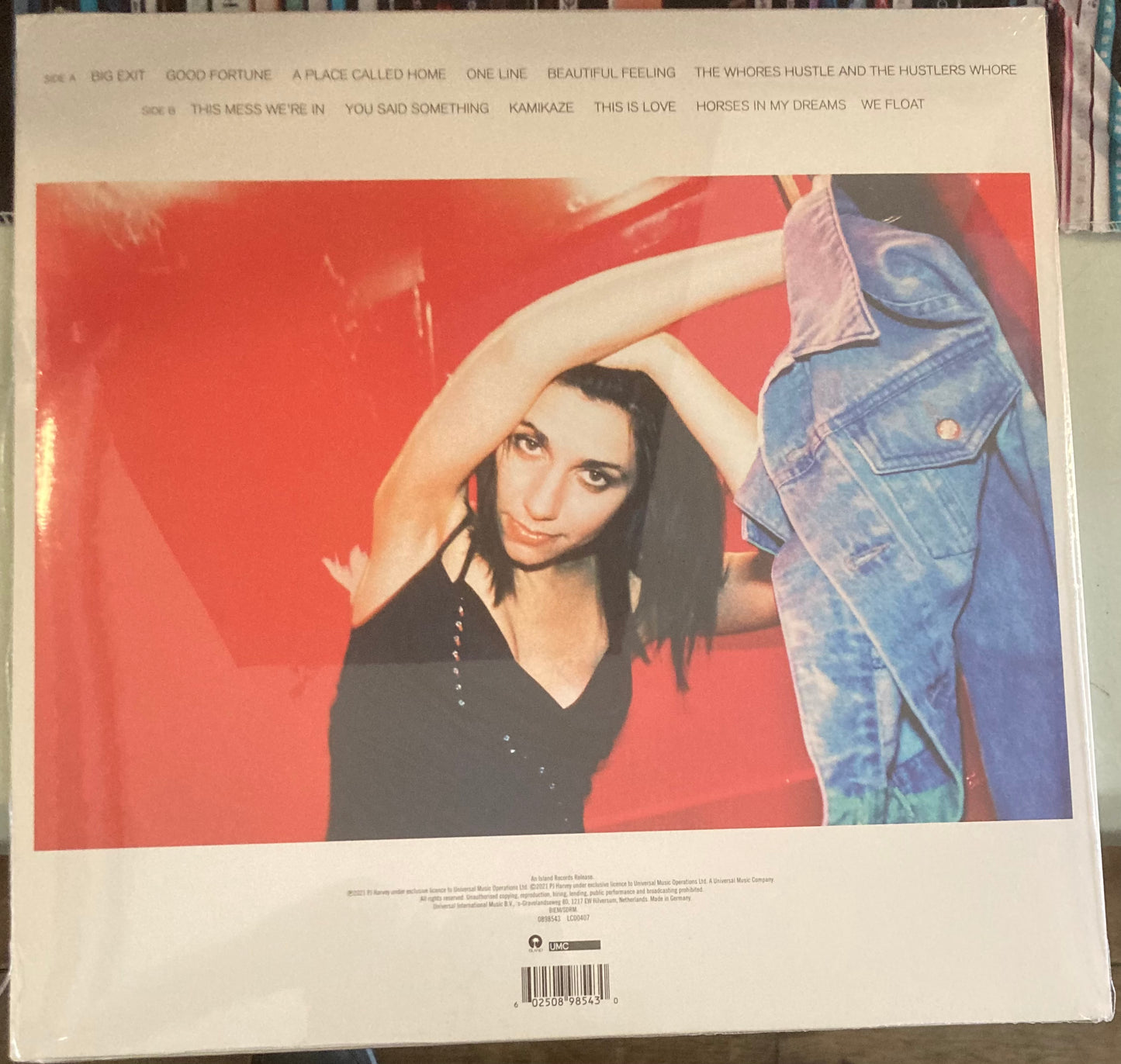 The back of 'PJ Harvey - Stories From the City, Stories From the Sea Demos' on vinyl. It is sealed and unplayed