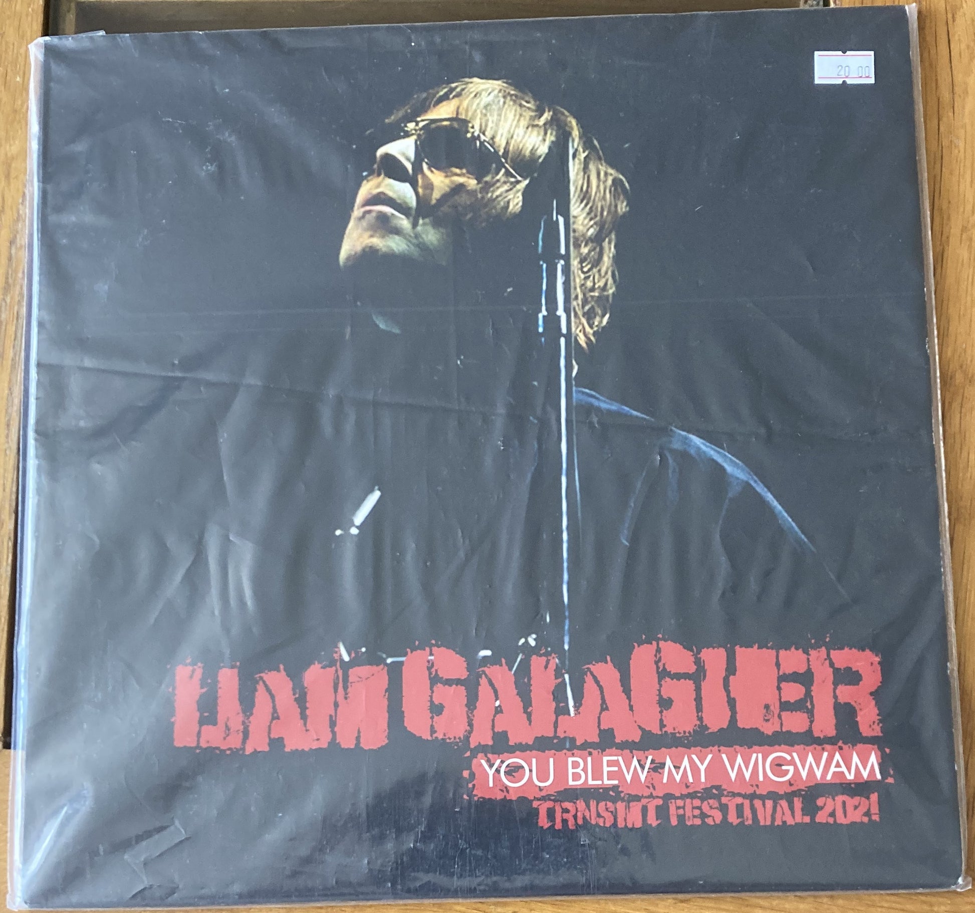 The front of 'Liam Gallagher - You Blew My Wigwam' on vinyl