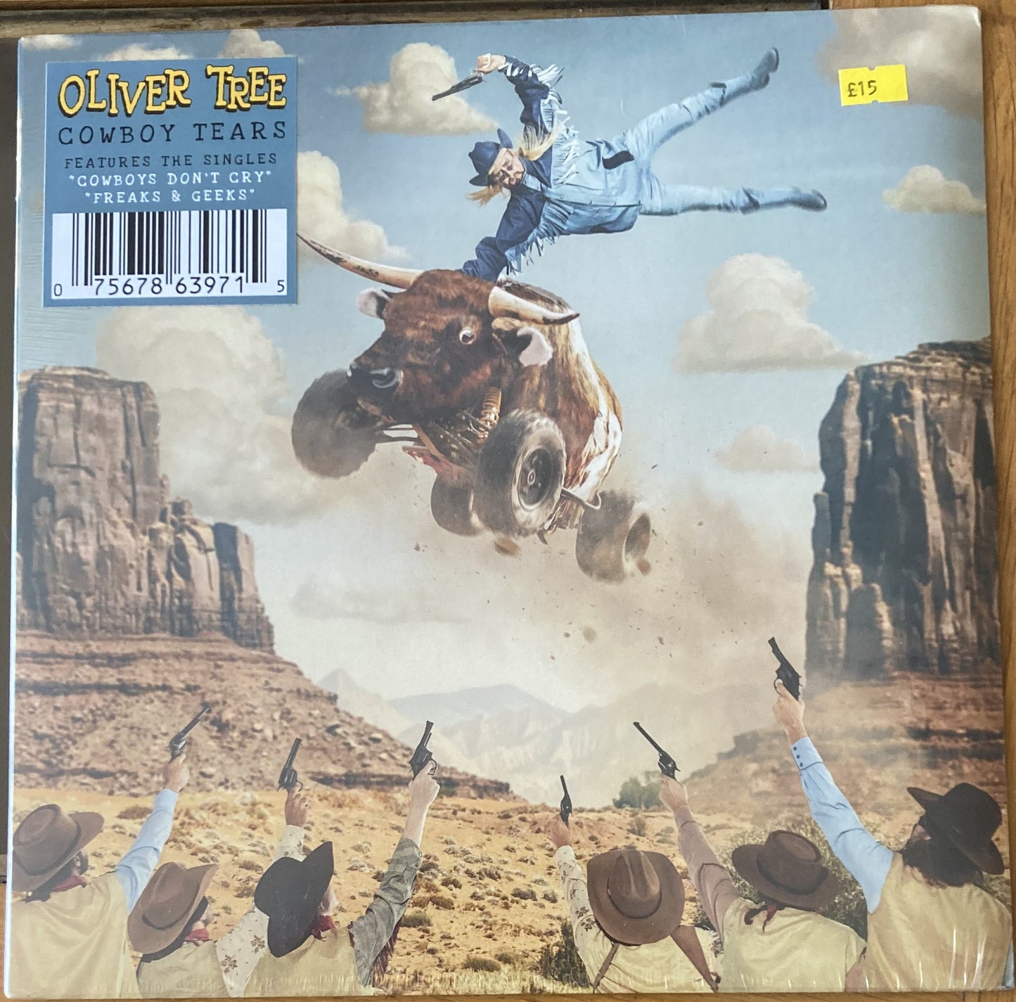 The front of 'Oliver Tree - Cowboy Tears' on vinyl