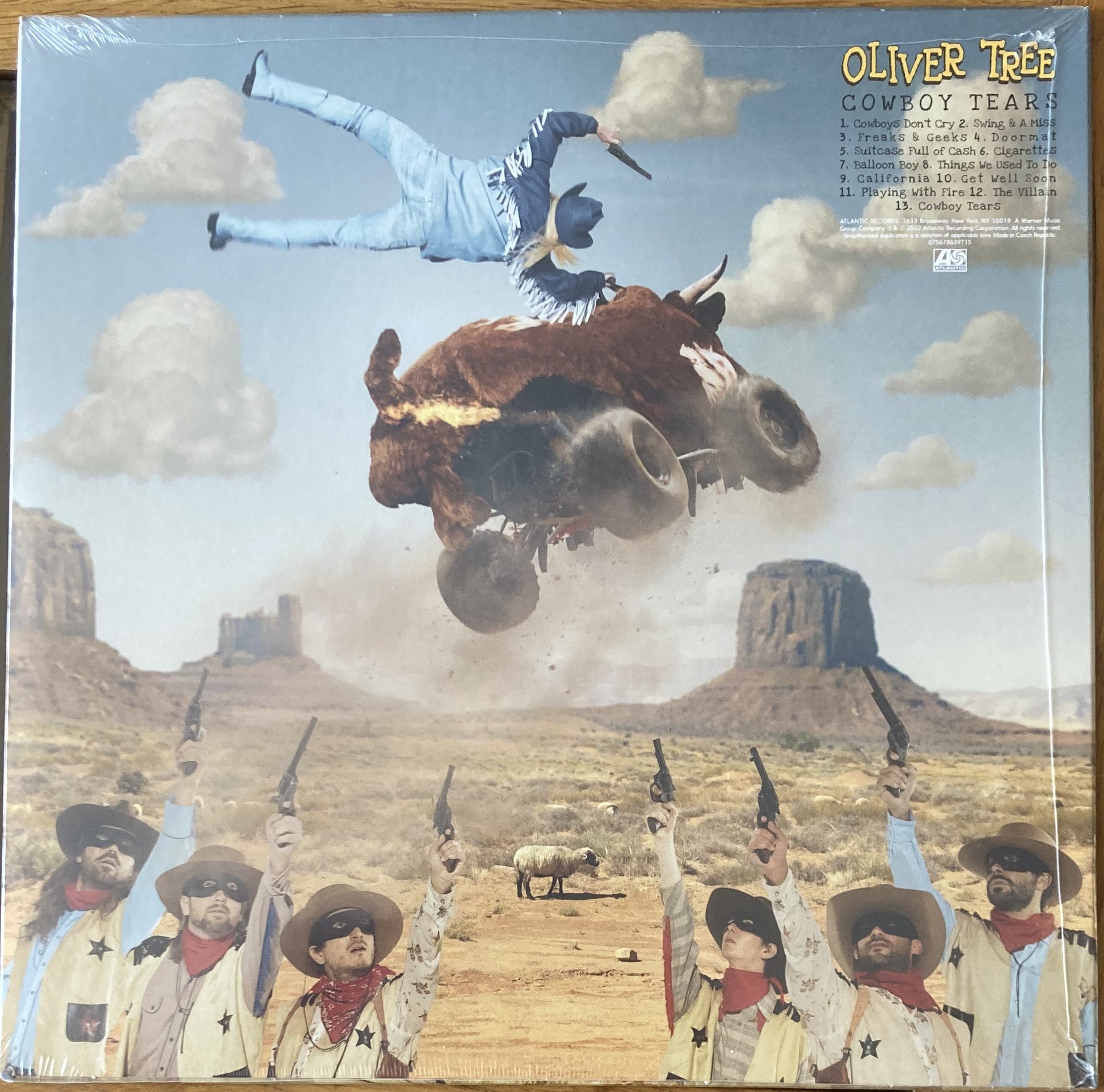 The back of 'Oliver Tree - Cowboy Tears' on vinyl