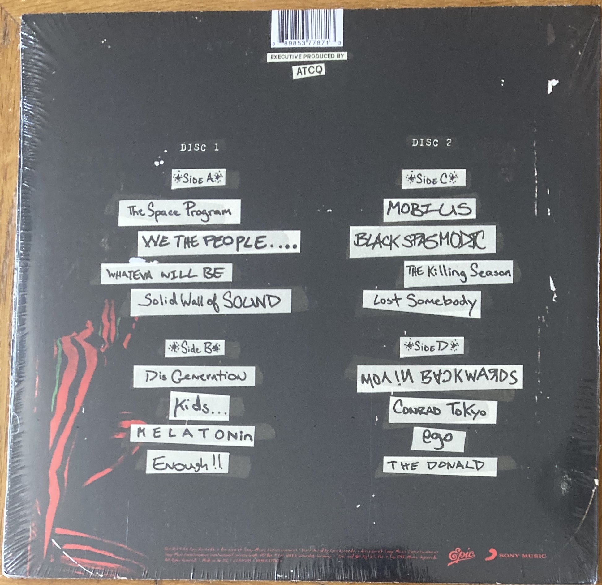 The back of 'A Tribe Called Quest - ...We Got it From Here' on vinyl