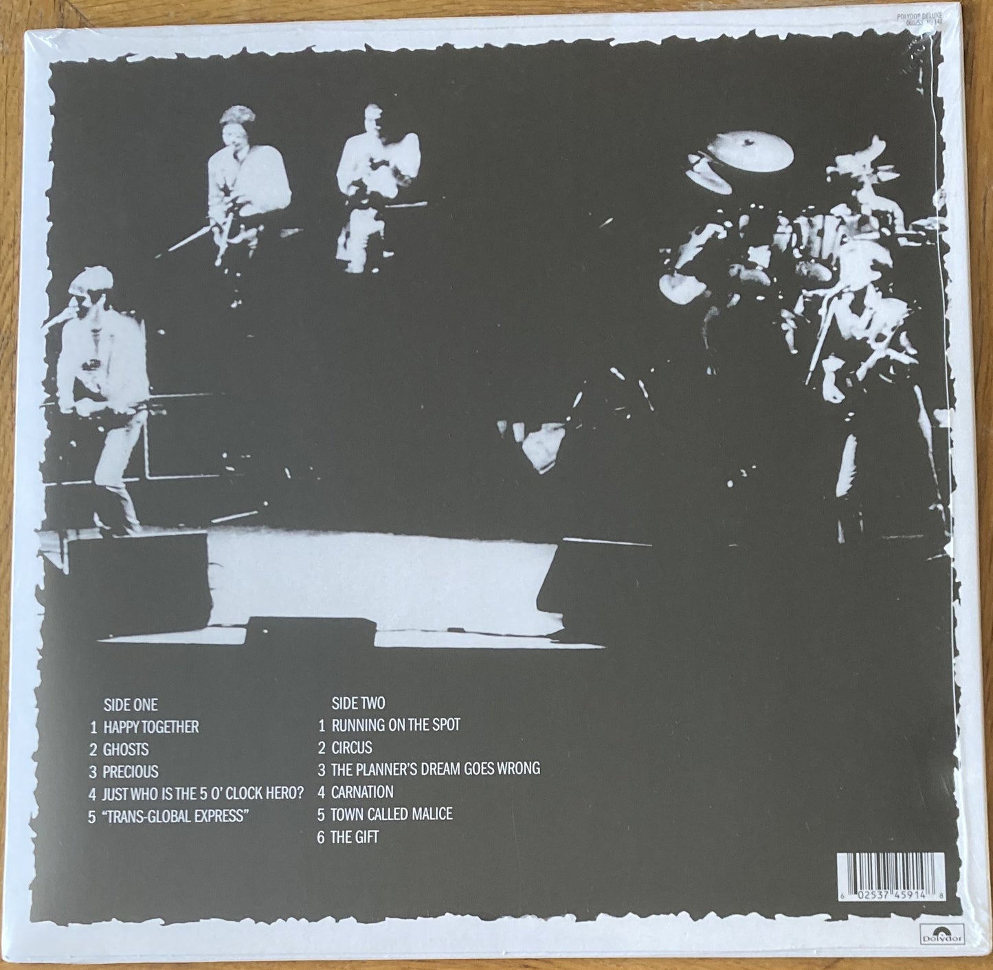 The back of 'The Jam - The Gift' on vinyl