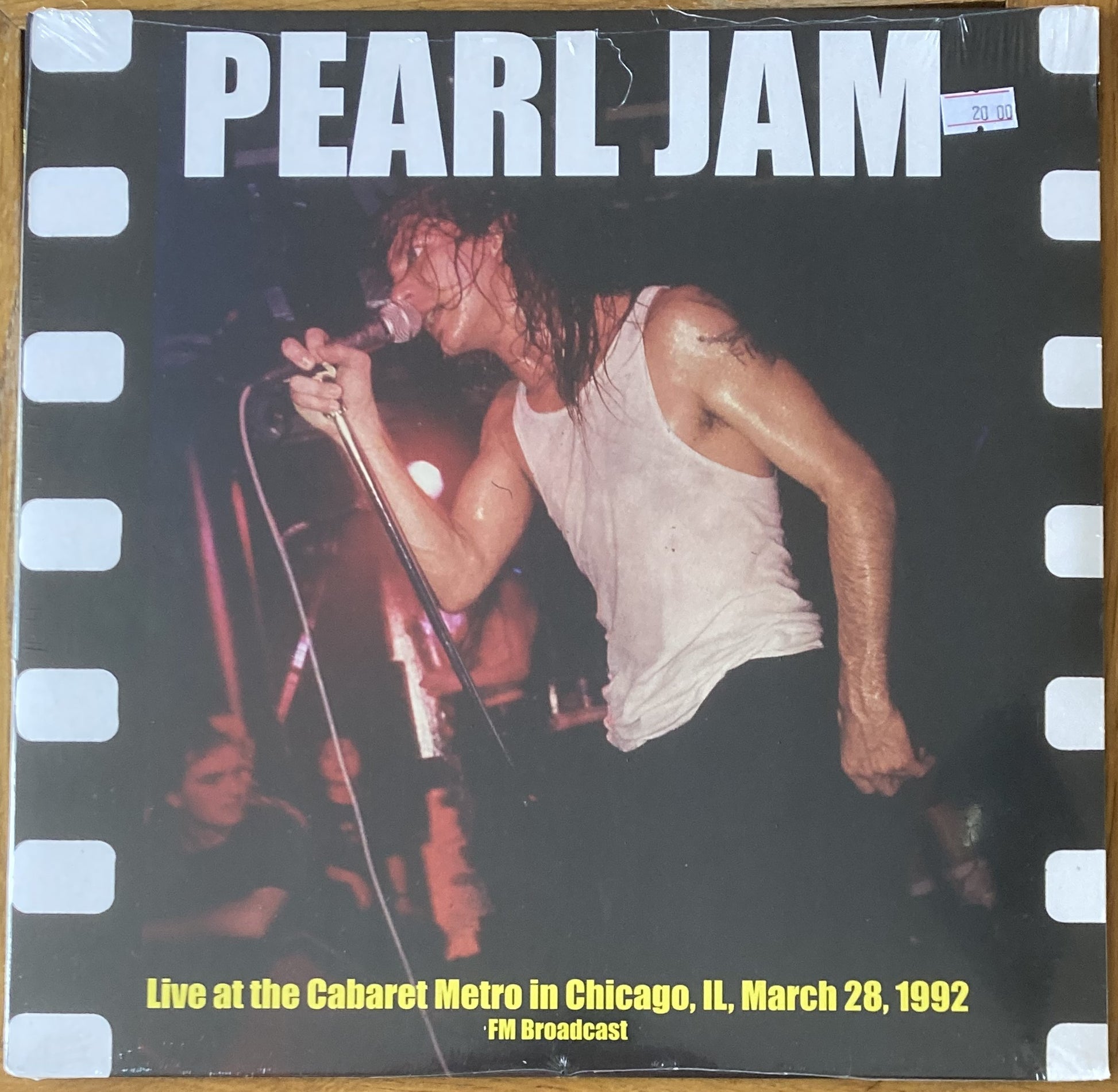 The front of 'Pearl Jam - Live at the Cabaret 1992' on vinyl