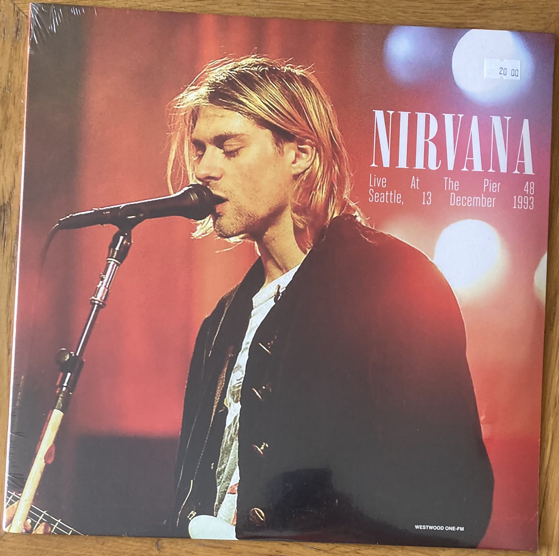 The front of 'Nirvana - Live at the Pier 48' on vinyl