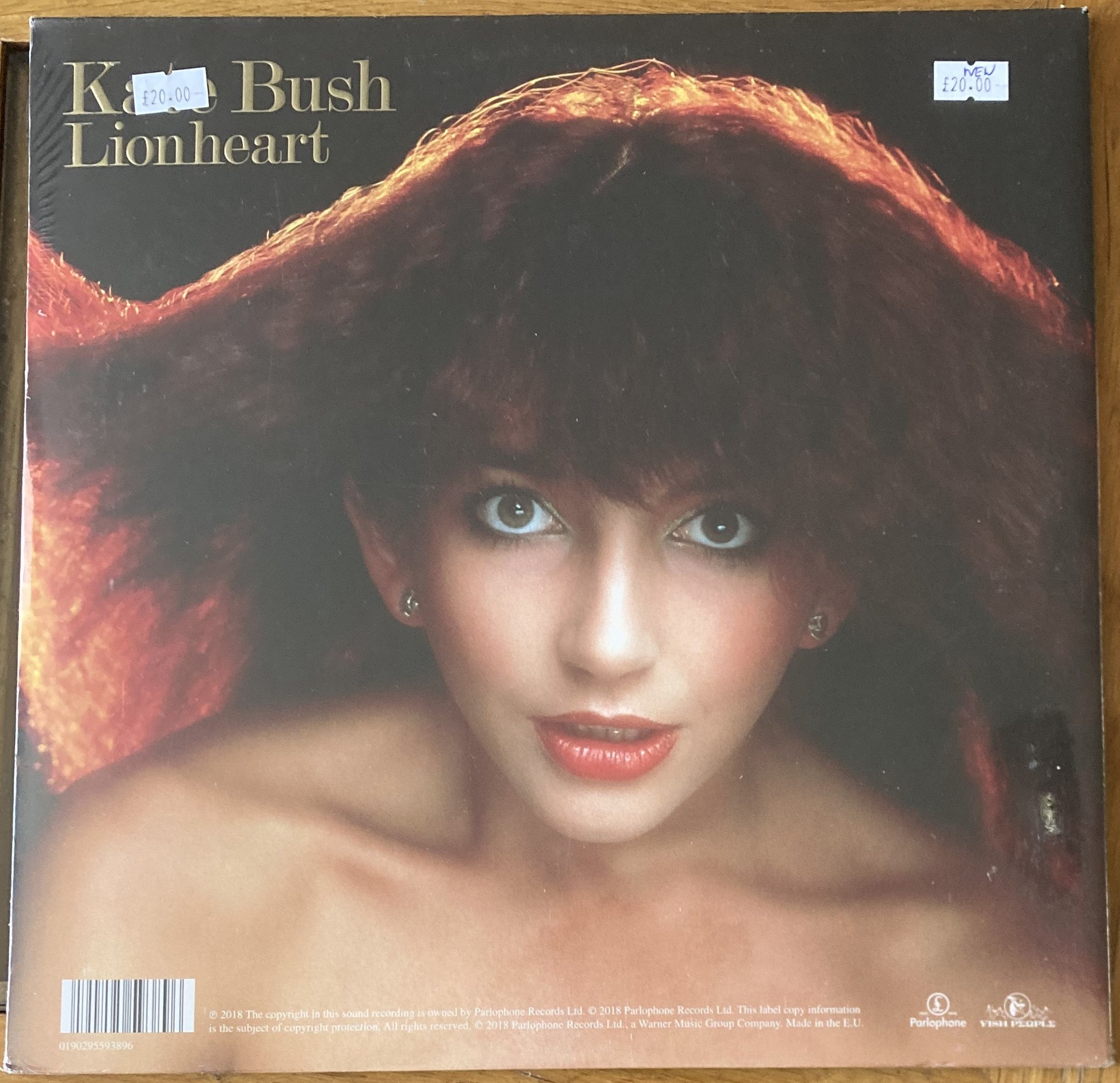 The back of 'Kate Bush - Lionheart' on vinyl