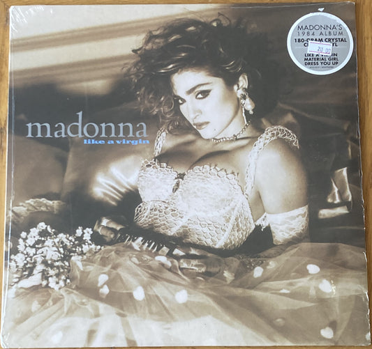 The front of 'Madonna - Like a Virgin' on vinyl